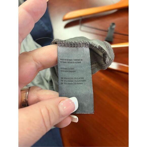 American Eagle Soft Gray Green Sleeveless Trapeze Slinky Dress sz S EUC - Picture 6 of 6